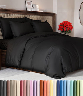 CGK Unlimited king duvet cover set packshot highlighting luxurious fabric and full king size