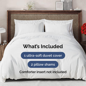 CGK Unlimited queen duvet cover fabric close-up highlighting ultra-soft double-brushed texture