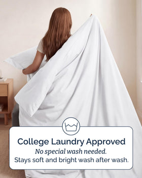 CGK Unlimited duvet cover with matching pillow sham completes the twin XL set