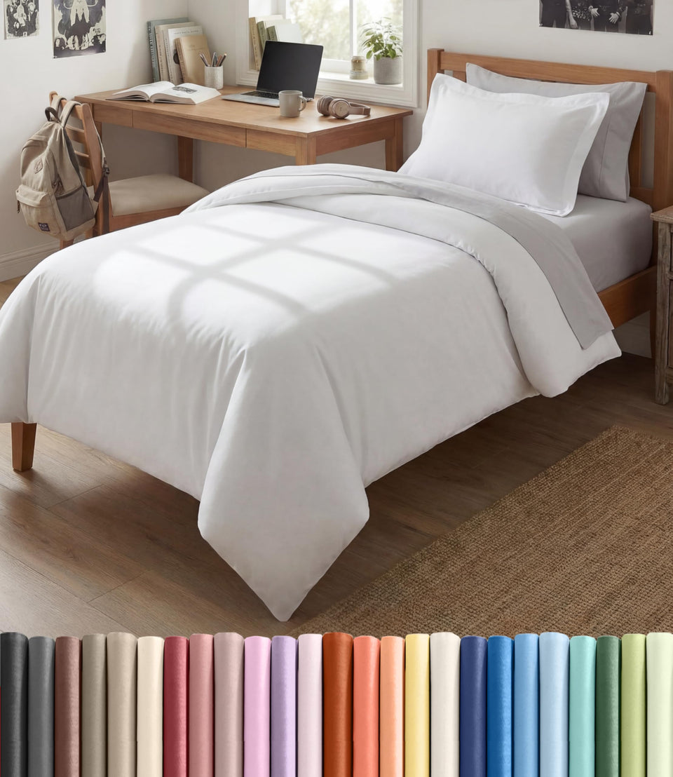 CGK Unlimited twin XL duvet cover fabric close-up highlighting soft, breathable texture