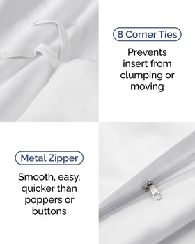 CGK Unlimited duvet cover wrinkle-resistant fabric for smoother, low-effort styling