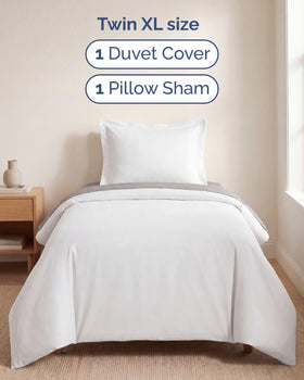 CGK Unlimited twin XL duvet cover zipper closure ensures secure, easy bed changes