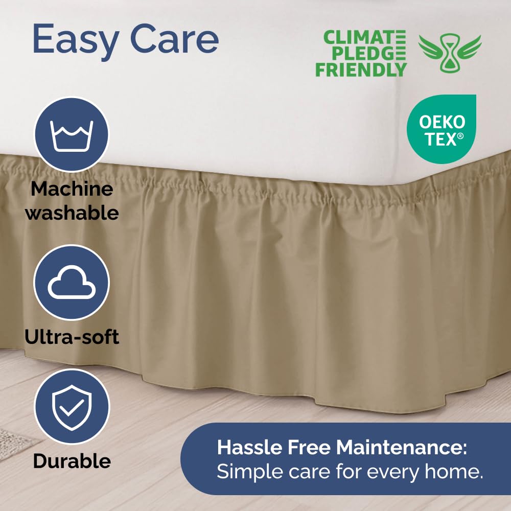 Easy care CGK Unlimited bed skirt machine washable