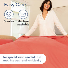 CGK Unlimited easy-fit on up to 16-inch mattresses for universal compatibility.
