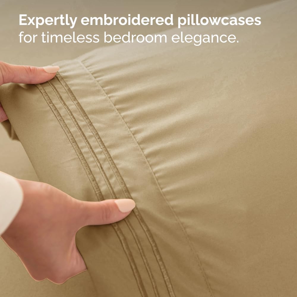 CGK Unlimited easy-fit bed sheets simplify setup and sleep surface changes.