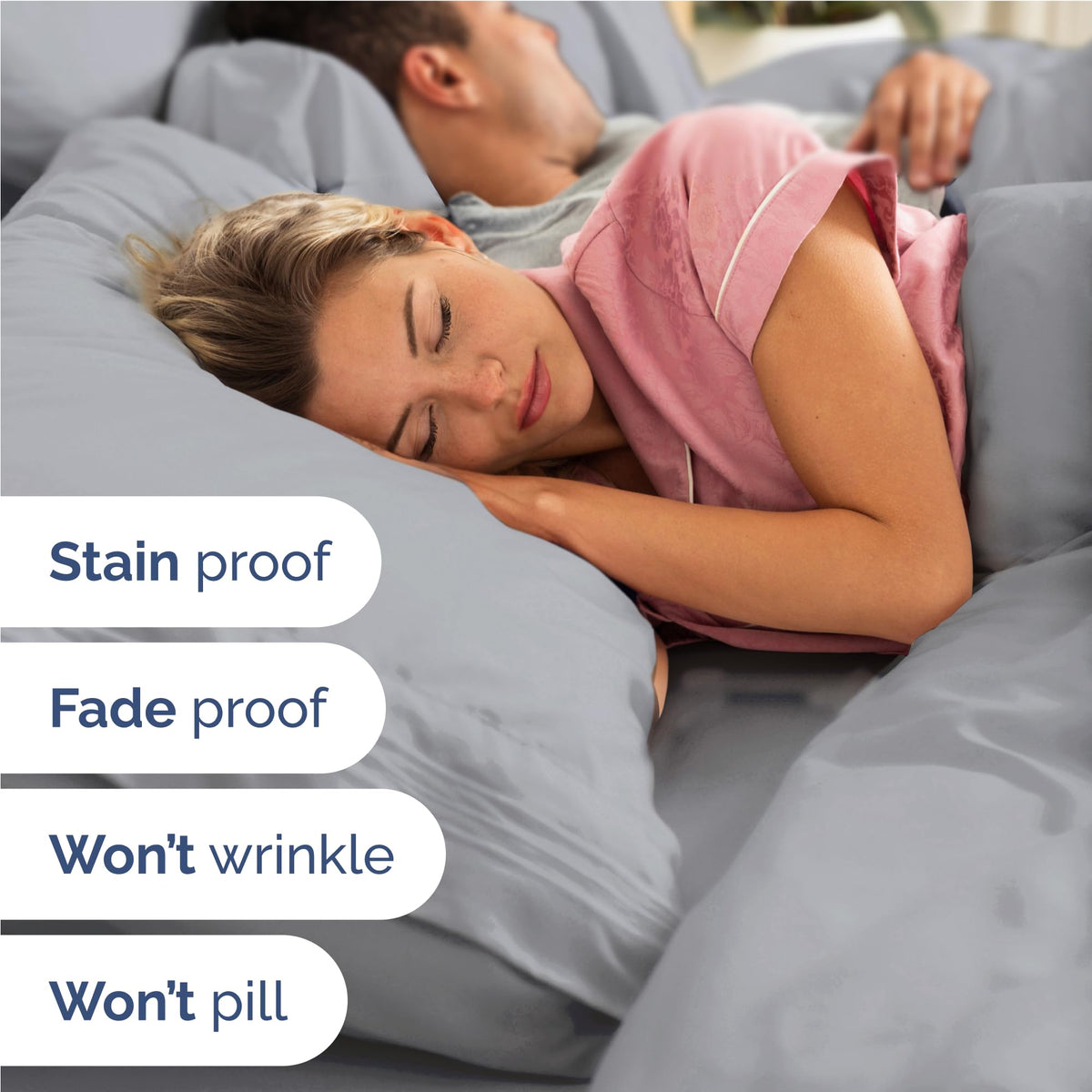 CGK Unlimited easy-fit elastic fitted sheet keeps sheets in place