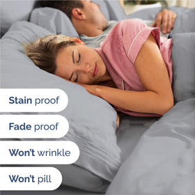 CGK Unlimited easy-fit elastic fitted sheet keeps sheets in place