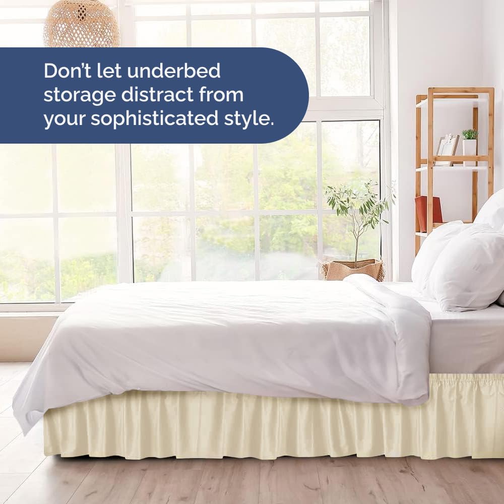 CGK Unlimited easy-install bed skirt reduces setup time.