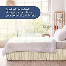 CGK Unlimited easy-install bed skirt reduces setup time.