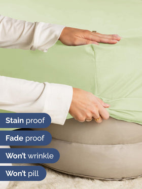 CGK Unlimited elastic-all-around edges hug the mattress securely.