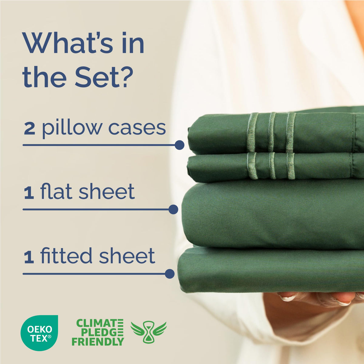 CGK Unlimited emerald green fabric close-up showing silky softness and microfiber weave.