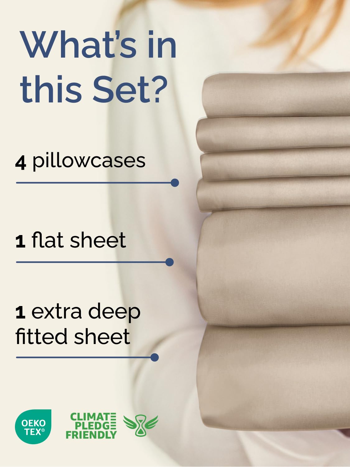 CGK Unlimited extra deep Cal King fitted sheet demonstrates secure stretch around tall mattresses
