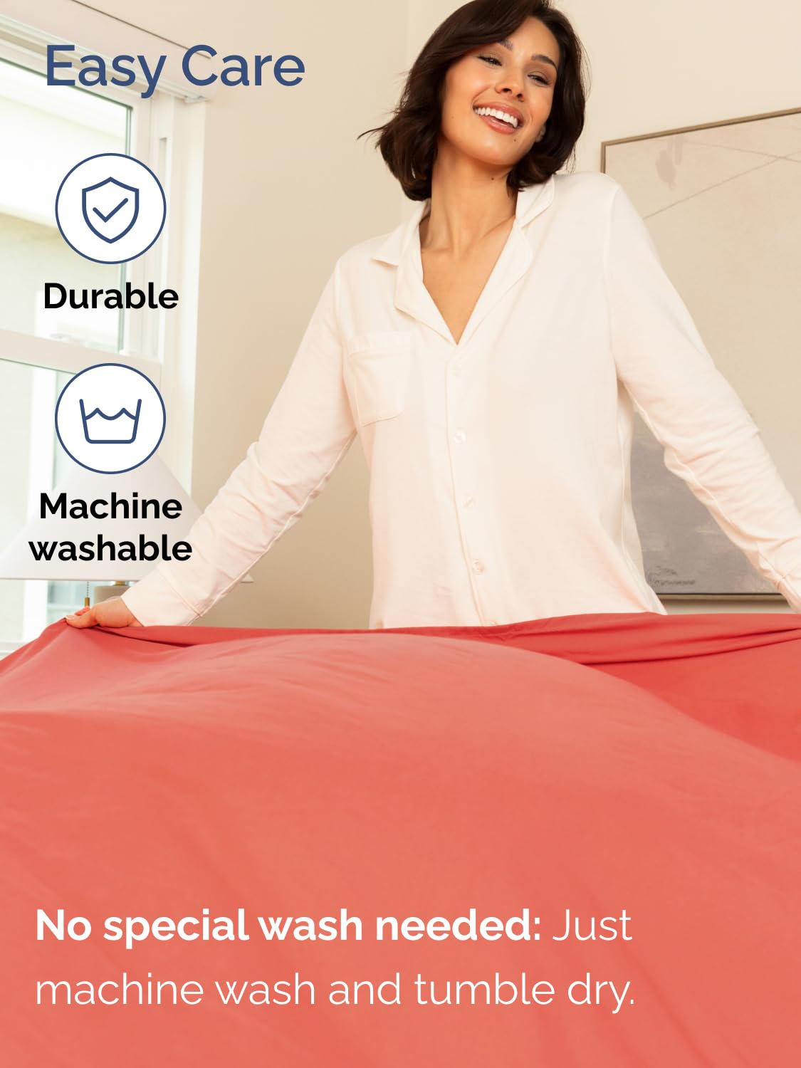CGK Unlimited elastic edge detail ensures snug, lasting fit on tall mattresses.