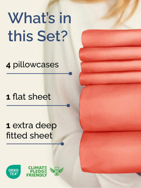 CGK Unlimited extra deep king fitted sheet with deep pockets for secure fit.