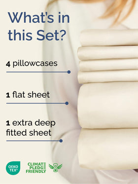 CGK Unlimited extra-deep-king fitted sheet with elastic stays securely on tall mattresses