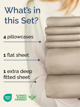 CGK Unlimited extra deep king fitted sheet with elastic for deep pockets