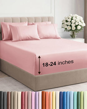 CGK Unlimited extra deep king fitted sheet with secure elastic for tall mattresses