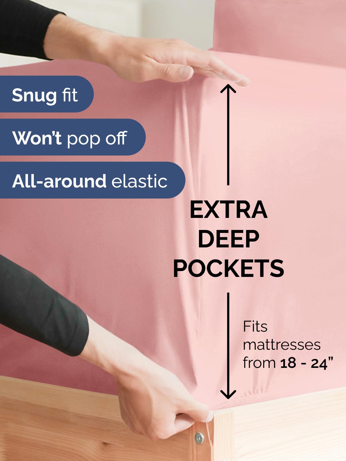 CGK Unlimited extra deep king pillowcase offers oversized 20x40 inch design