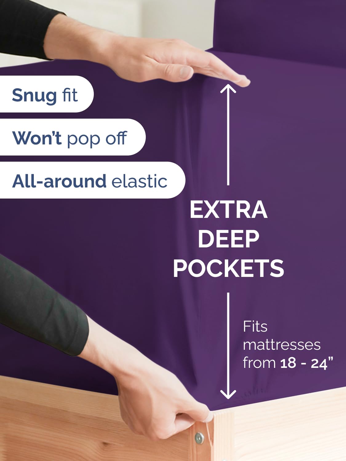 CGK Unlimited Extra Deep King pillowcases pack with secure closures for easy sleep
