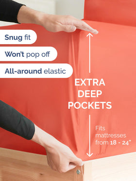 CGK Unlimited pillowcases for deep king set—secure closures keep pillows in place.