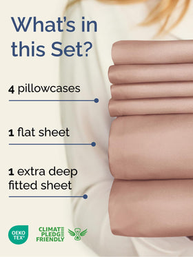 CGK Unlimited extra deep king sheet flat sheet spread across large mattress for a smooth surface