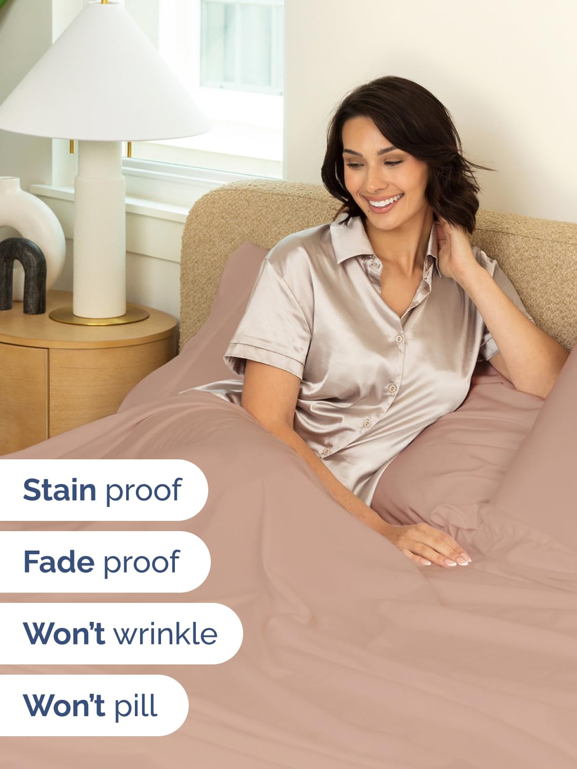 CGK Unlimited extra deep king sheet microfiber fabric feels soft and breathable all night