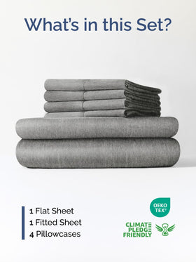 CGK Unlimited Extra Deep King Sheet Set fitted on mattress with deep pockets stays in place.