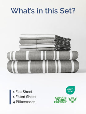 CGK Unlimited extra deep king sheet set side view highlights deep-pocket compatibility.