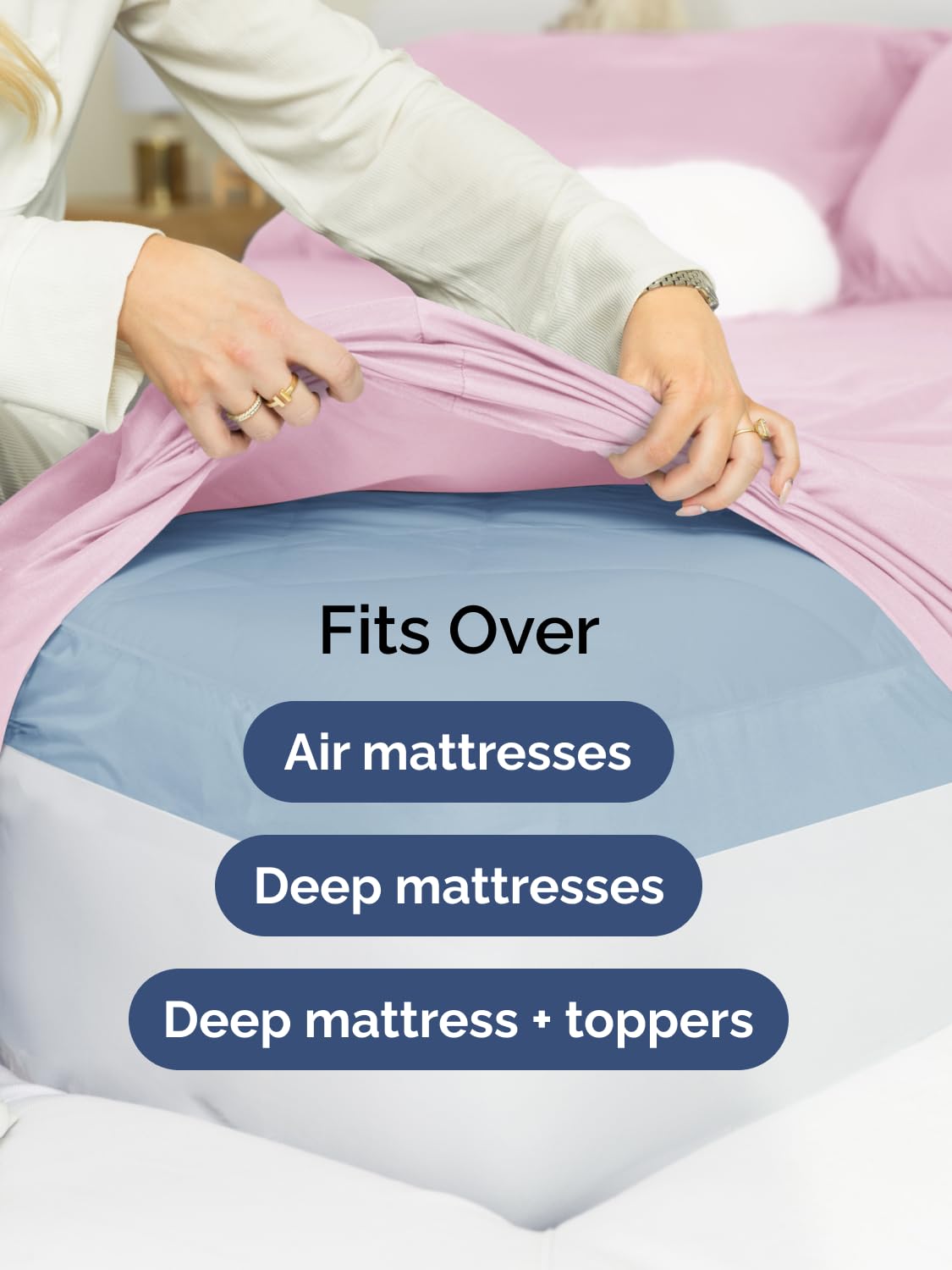 CGK Unlimited Extra Deep King Sheet Set soft microfiber feels lightweight and breathable