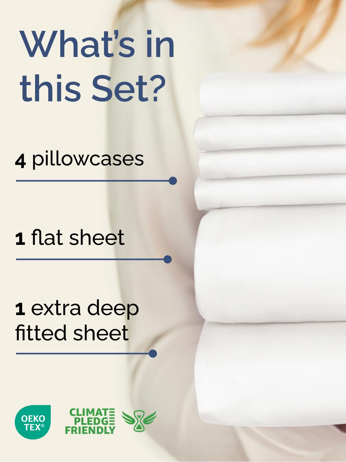 CGK Unlimited extra deep king sheets fitted on mattress showing secure elastic fit