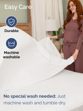 CGK Unlimited extra-deep king wrinkle-resistant fabric for easy care and longevity