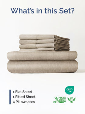 CGK Unlimited extra-deep-queen fitted sheet with elastic edge secures deep mattresses.