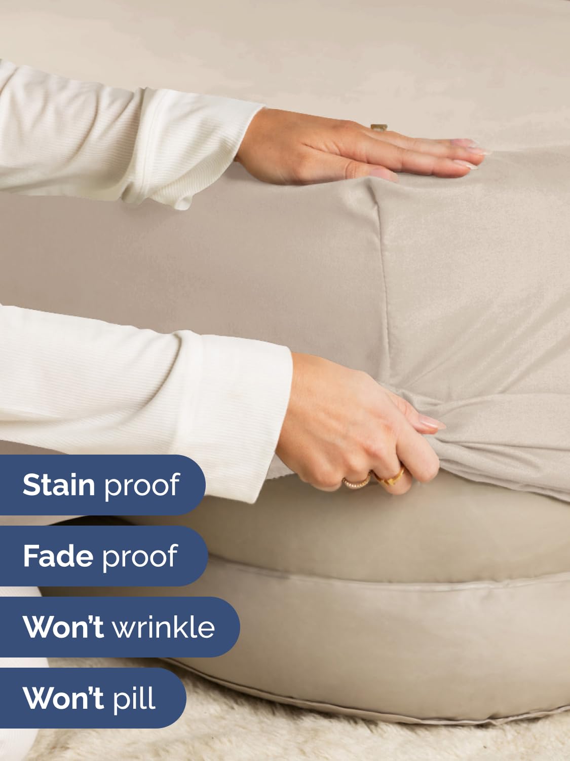 CGK Unlimited breathable wrinkle-resistant fabric maintains a smooth bed surface