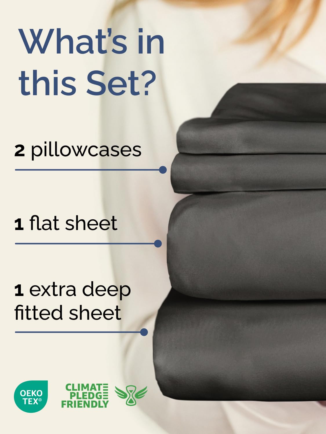 CGK Unlimited Extra Deep Queen fitted sheet fits 18–24 inch mattresses securely