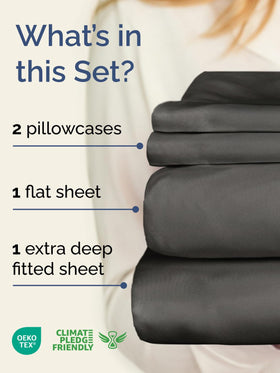 CGK Unlimited Extra Deep Queen fitted sheet fits 18–24 inch mattresses securely