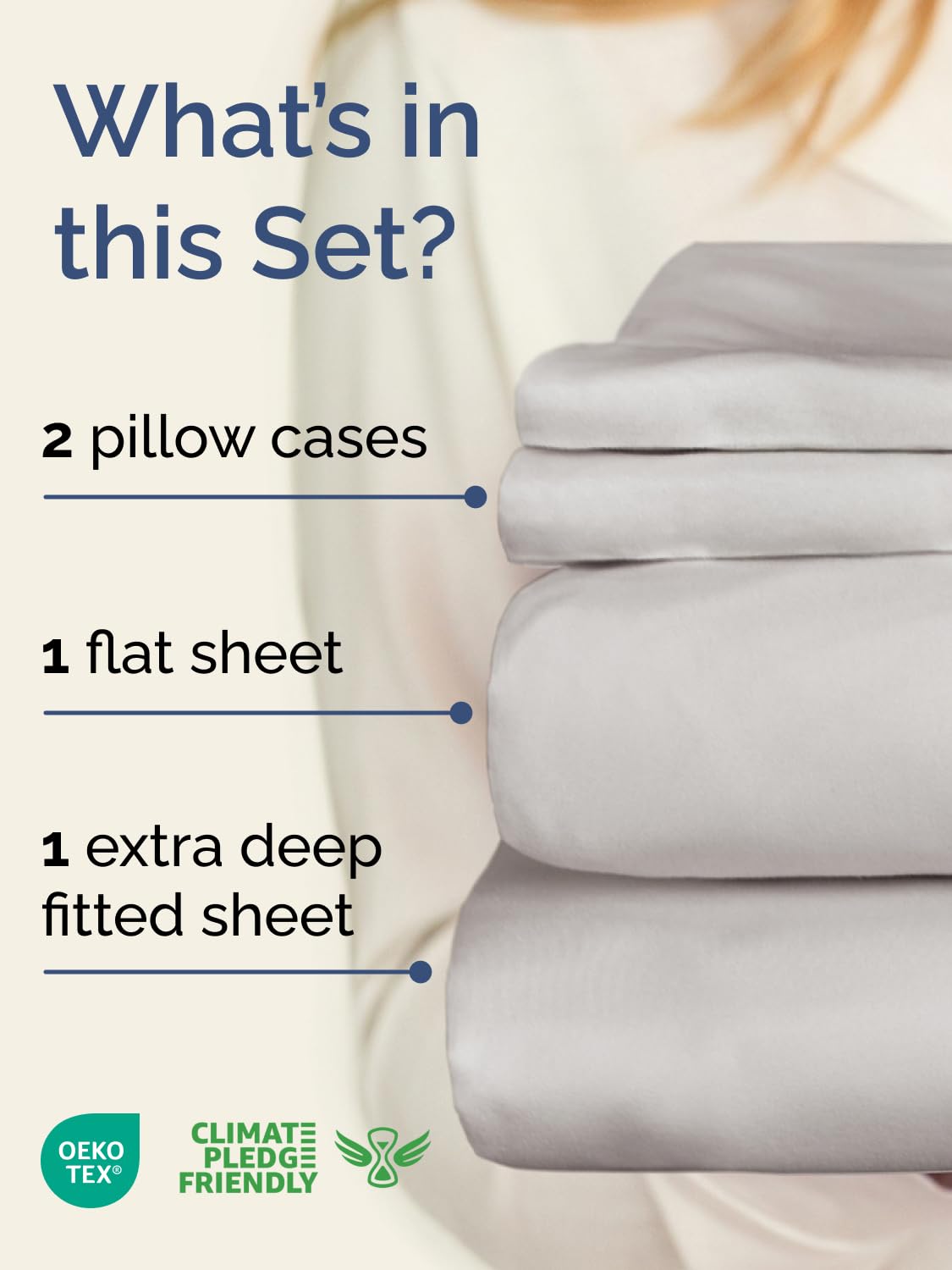 CGK Unlimited extra deep queen fitted sheet hugs 18 to 24 inch beds securely