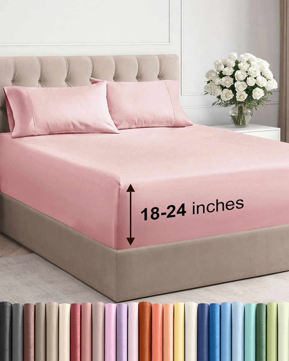 CGK Unlimited extra deep queen flat sheet 95x102 delivers breathable, smooth sleep