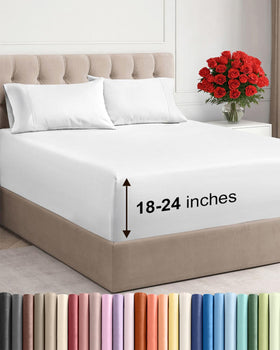 CGK Unlimited extra deep queen flat sheet edge for a smooth, secure fit