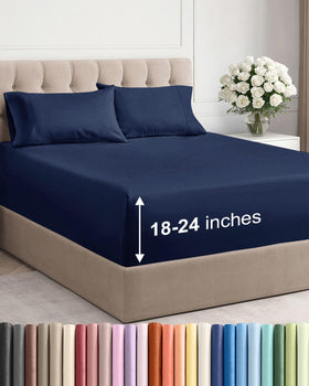 CGK Unlimited extra-deep queen flat sheet 95x102 for fuller mattress coverage