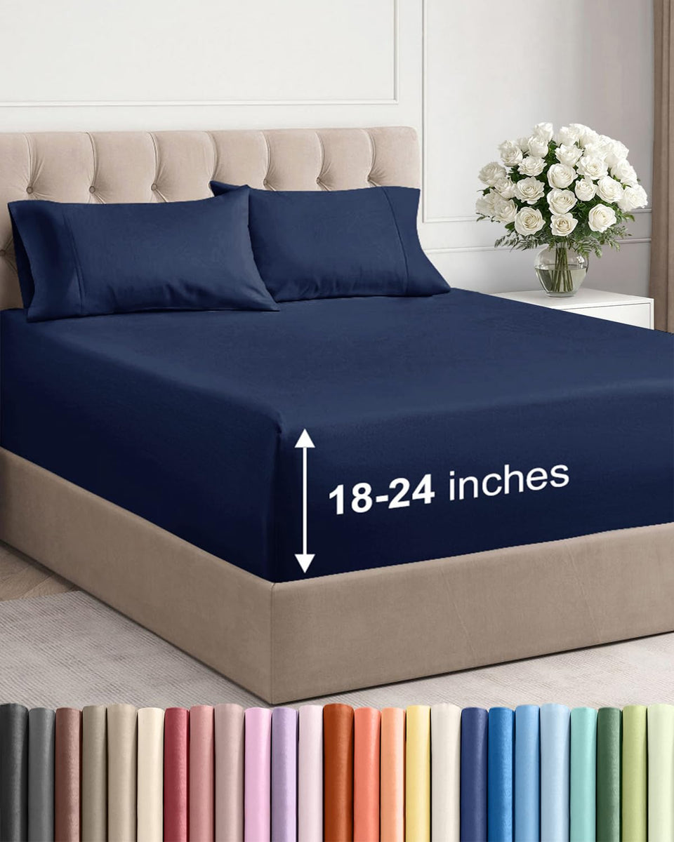 CGK Unlimited extra-deep queen flat sheet 95x102 for fuller mattress coverage