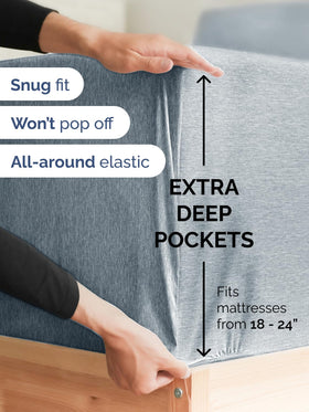 CGK Unlimited Extra Deep Queen Flat Sheet drapes smoothly over deep mattresses.