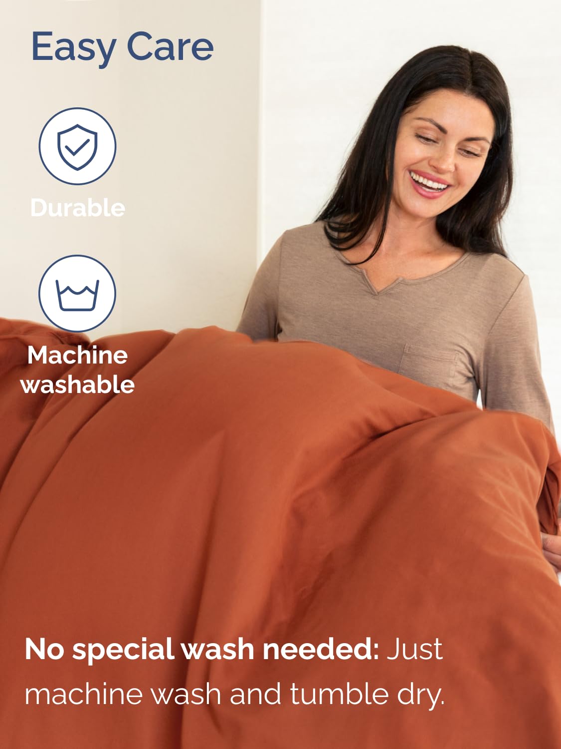CGK Unlimited secure-fit elastic around deep-pocket mattress keeps sheets in place.