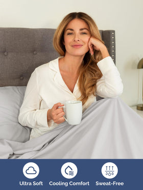 CGK Unlimited microfiber softness offers a light, cozy feel without wrinkling easily.