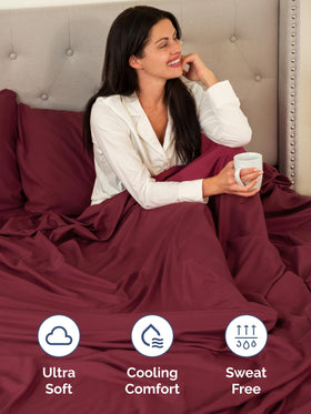 CGK Unlimited extra-deep-pocket fitted sheet keeps corners from slipping.