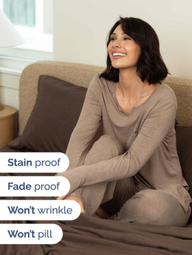 CGK Unlimited deep-pocket fitted sheet adapts to adjustable beds