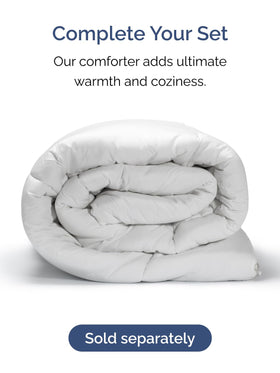 CGK Unlimited four-piece set includes flat sheet, fitted sheet, and two pillowcases