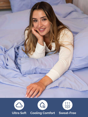 CGK Unlimited lavender pillowcases with oversized coverage for full pillow support