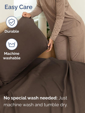 CGK Unlimited extra deep set includes flat sheet, fitted sheet, and two pillowcases
