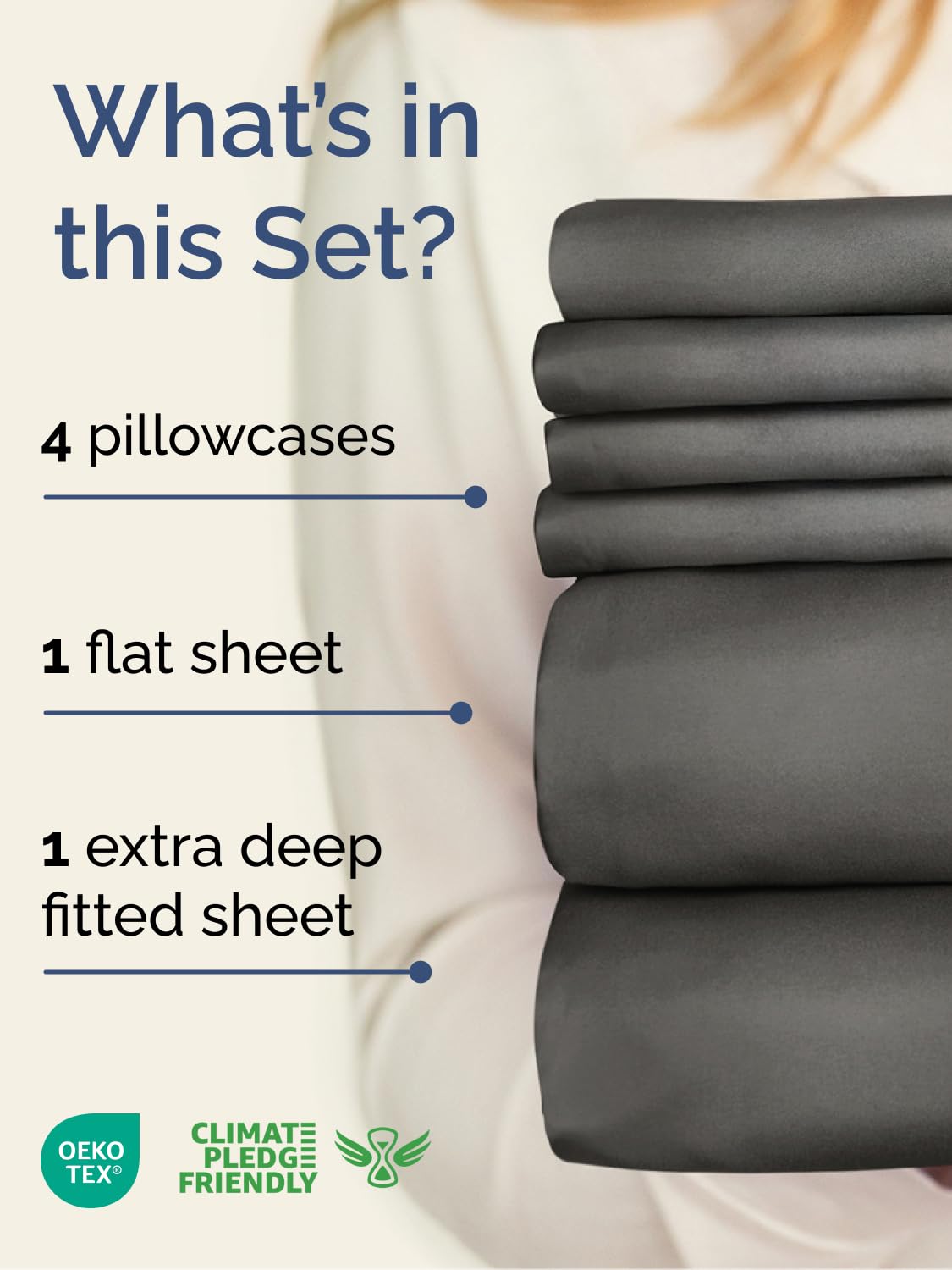 CGK Unlimited queen pillowcases with secure envelope closures for a tidy, secure bed.