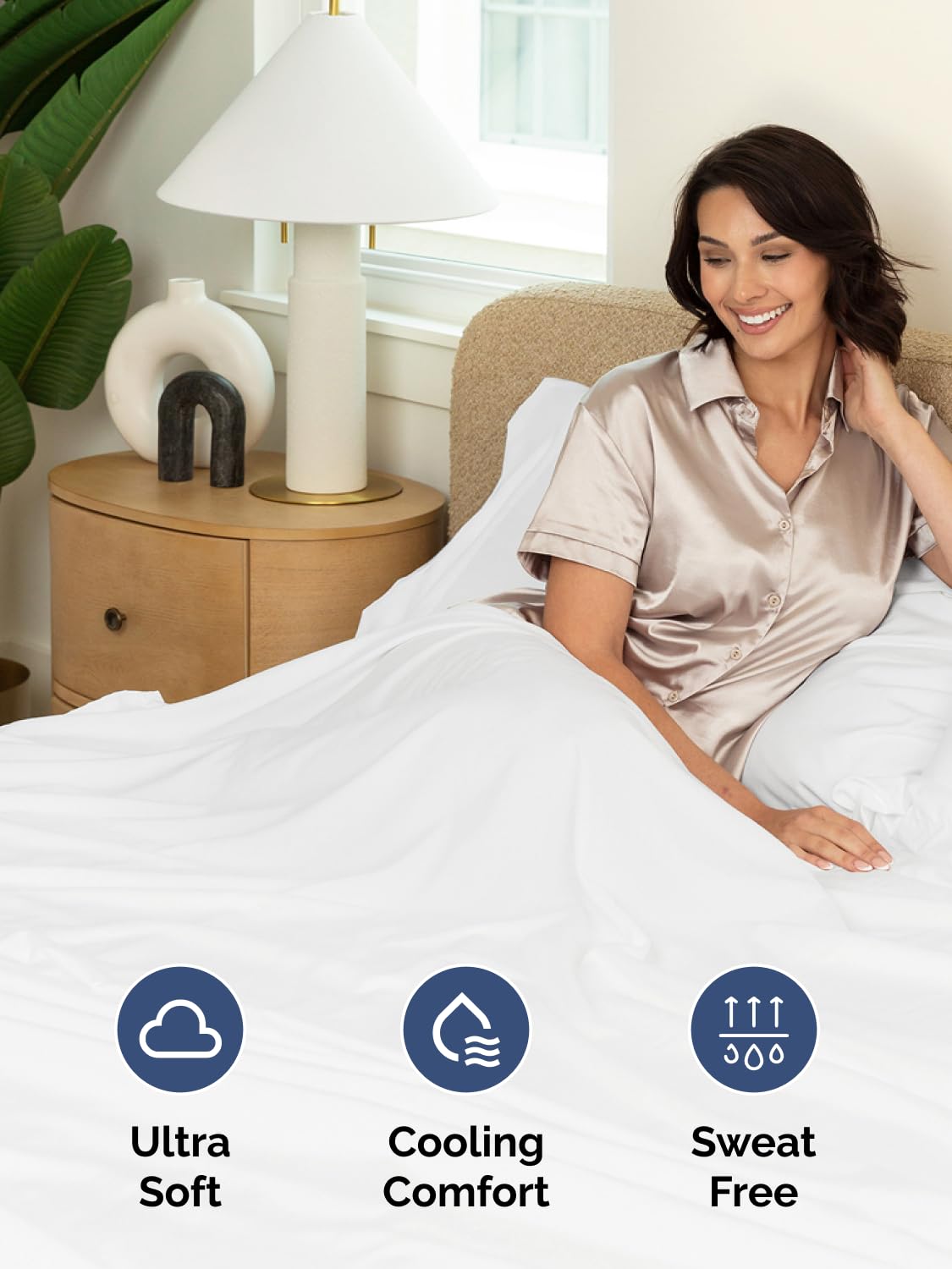 CGK Unlimited deep-pocket design keeps sheets in place on very tall mattresses.